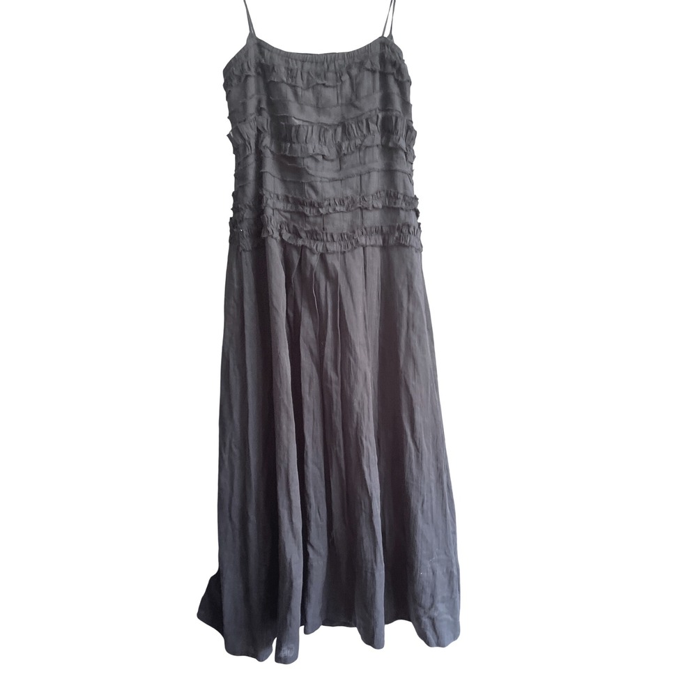 Hache Black Cotton Midi Sundress 10